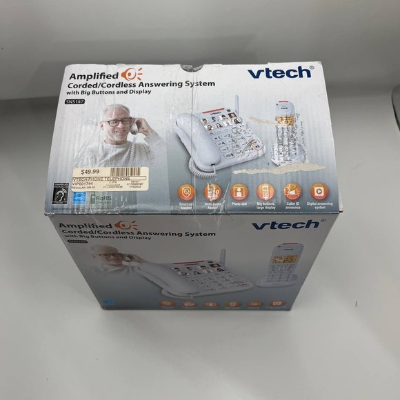 Vtech CareLine SN5147 Amplified Corded/Cordless Phone with Answering System - Picture 2 of 6